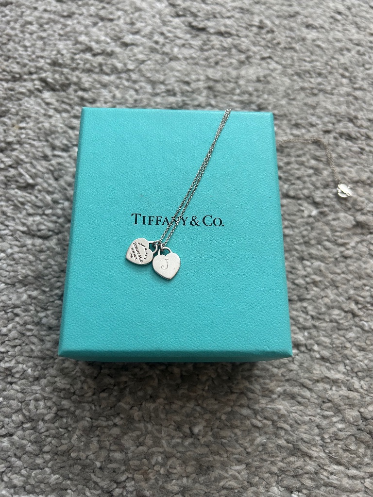 Authentic Tiffany And Co Doubke Heary Necklace